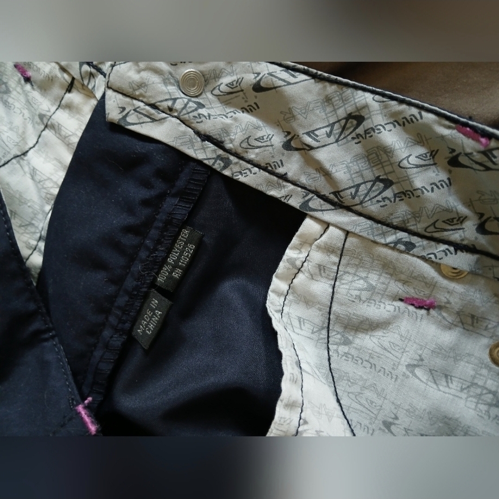 Navy and Pink Wide Leg Pants - Picture 6 of 11
